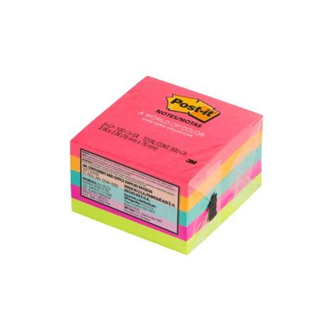 Block Post It 654 5pk 3x3 Px5 Neon Libertador Equipo De Oficina