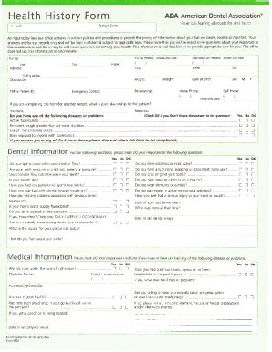 Fillable Online New Patient Health History Form Pdf Aesthetic Dental