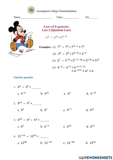 8th Grade Unit 6 Exponents Part 1 Exponent Properties Count Worksheets Library