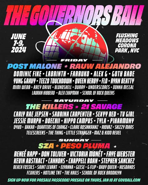 Governors Ball Music Festival Govball 2024 Nyc — Average Socialite