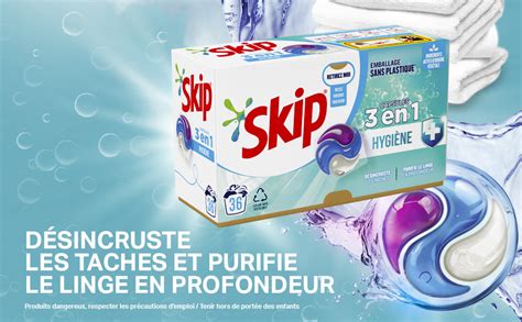 Skip Lessive Capsules 3 en1 Ultimate Hygiène sans emballage plastique