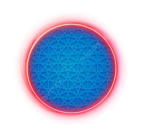 Blue Background Red Neon Circle Red Neon Circle Neon Circle Effect