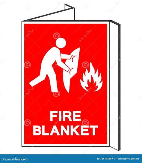 Fire Blanket Symbol Sign Vector Illustration Isolate On White