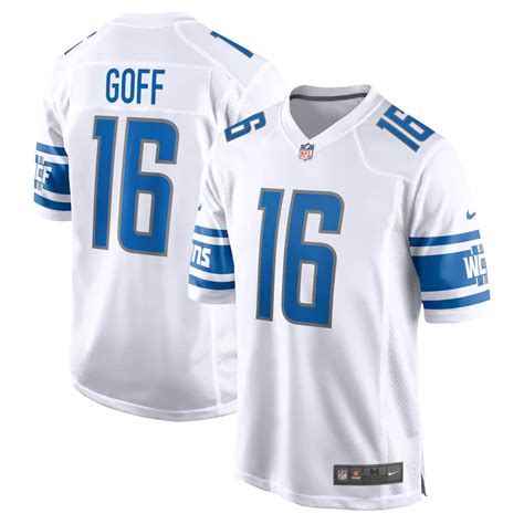 Women's Detroit Lions Jared Goff Nike White Game Player Jersey