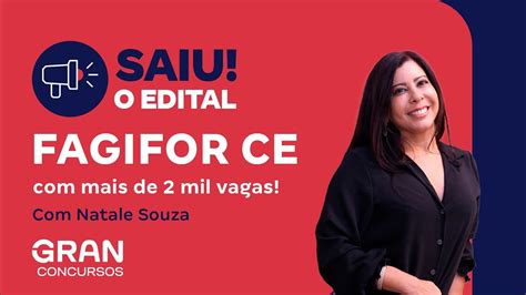 Concurso FAGIFOR CE Saiu O Edital Mais De 2 Mil Vagas YouTube