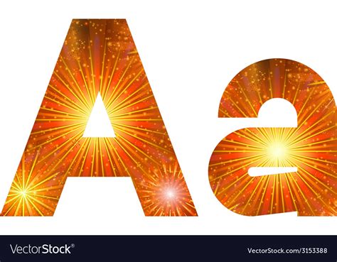 Set Of Letters Firework Royalty Free Vector Image