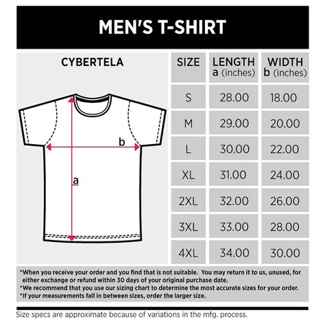 Us Shirt Size Chart A Visual Reference Of Charts Chart Master