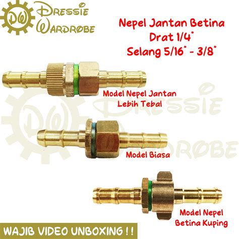 Jual Konektor Sambungan Selang Nepel Jantan Betina Selang Drat