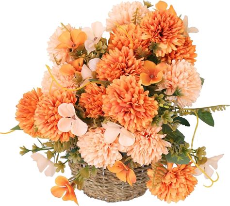 Amazon Emivery Pcs Artificial Chrysanthemum Terracotta Flowers