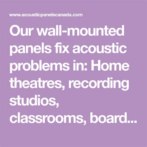 Our Wall Mounted Panels Fix Acoustic Problems In Home Theatres