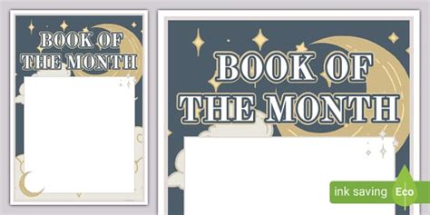 Celestial Themed Book Of The Month Display Poster Twinkl