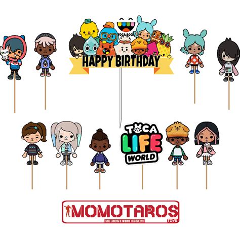 Toca Boca Cake Topper Contents 11pcs Shopee Singapore