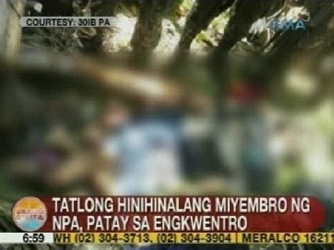 UB 3 Hinihinalang Miyembro Ng NPA Patay Sa Engkwentro Sa Surigao Del