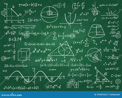 Math Theory Mathematics Calculus On Class Chalkboard Stock Vector