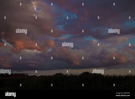 landscape with cloudy sky Stock Photo - Alamy