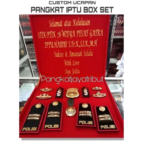 Jual Pangkat Pdh Pdu Polisi Iptu Set Box Custom Perlengkapan Polri