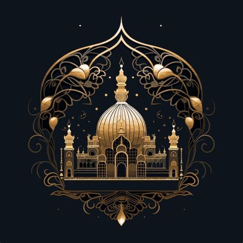 Illustrationsdesign F R Flache Moscheen F R Den Ramadan Premium Vektor