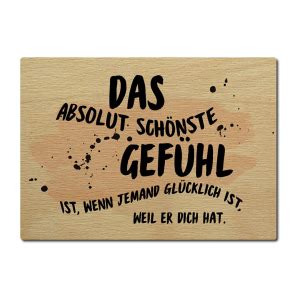 LUXECARDS POSTKARTE aus Holz DAS ABSOLUT SCHÖNSTE GEFÜHL Hochzeit Ver