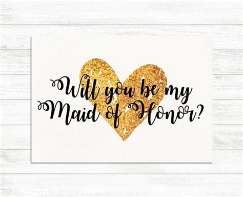 Will You Be My Maid Of Honor Printable Printable Templates