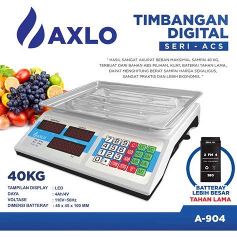 Promo Axlo A 904 Timbangan Laundy Buah Digital 40kg Timbangan Sayur