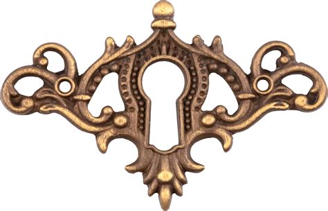 Rope Pattern Horizontal Stamped Brass Decorative Keyhole Cover 1 1 2 W X 1 H Keyhole