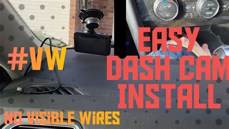 How To Fit Dash Cam In Your Volkswagen Youtube