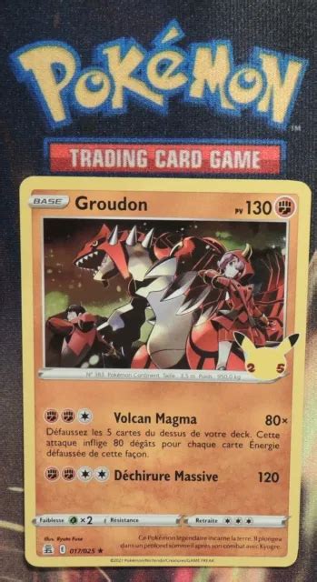 Carte Pok Mon Groudon Holo Rare Ans C L Brations Vf Eur