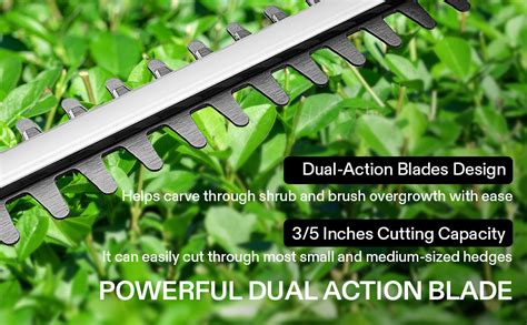 Vivosun Cordless Hedge Trimmer Inch Dual Action Laser Blade