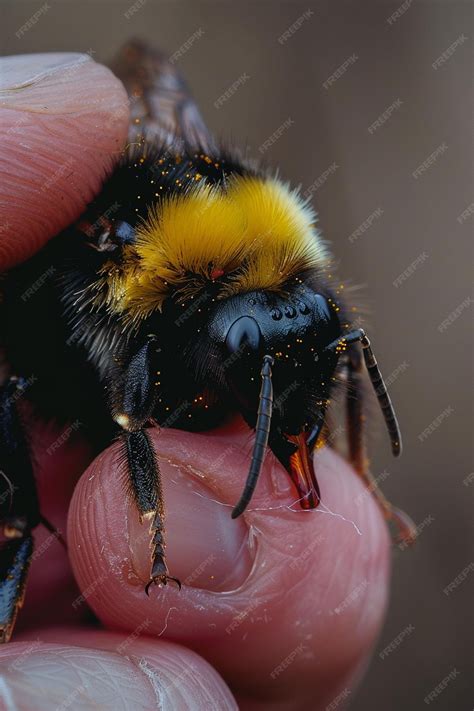 Premium Photo Bumblebee Sting Closeup