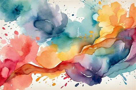 Premium Photo Abstract Handpainted Watercolor Background