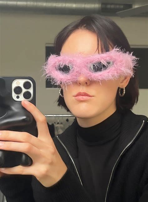 Baby Pink Furry Sunglasses Ap0cene