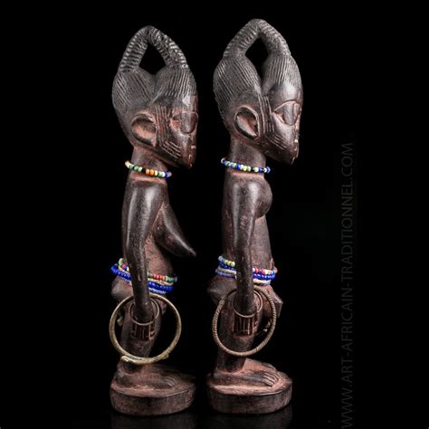 Yoruba Ilorin Oyo Ibeji Twin Figures Authentic African Tribal Art