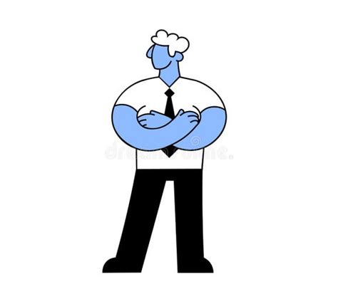 Cartoon Man Arms Crossed Stock Illustrations 3097 Cartoon Man Arms