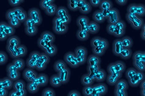 Premium Photo Abstract Blue Metaballs Seamless Pattern