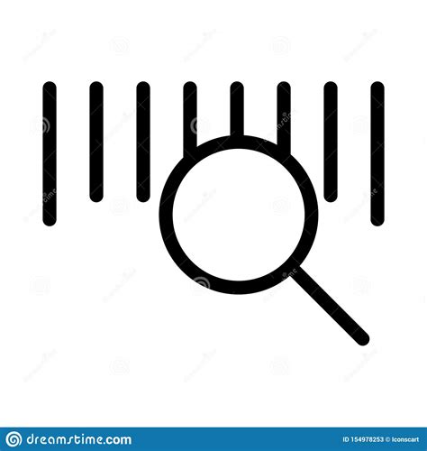 Icono Plano Del Vector Del Glyph Del C Digo De Barras Ilustraci N Del