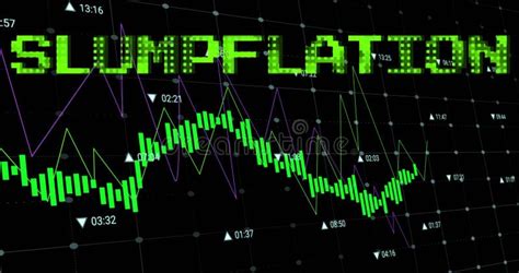 image  stagflation text  green  graph  processing data stock