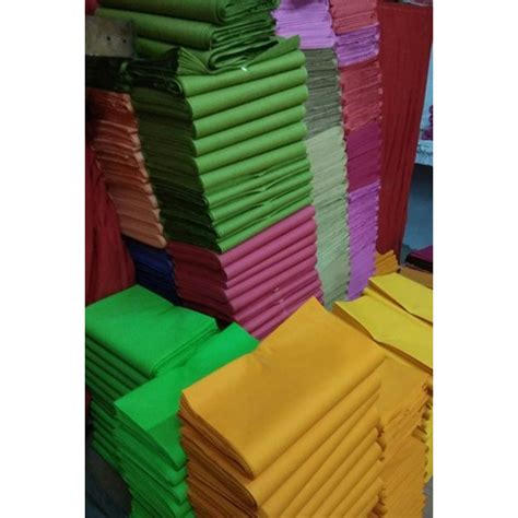 Mor Mukat Plain Dyed Cotton Fabric GSM 150 200 GSM At 39 Meter In