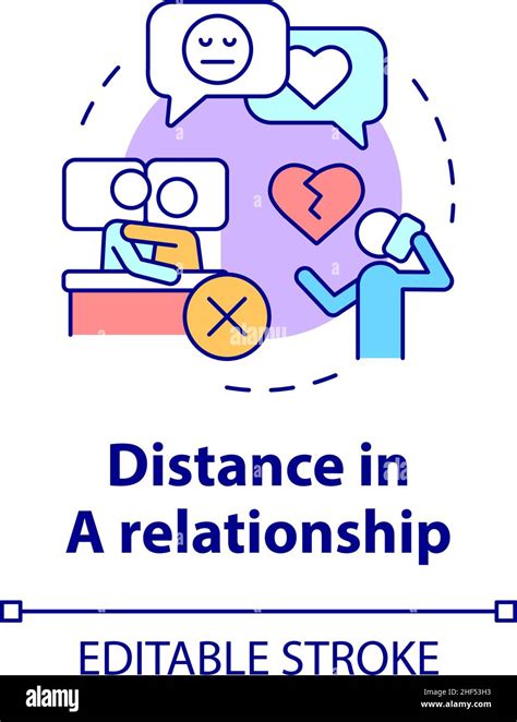 Distance In Relationship Concept Icon Stock Vector Image And Art Alamy