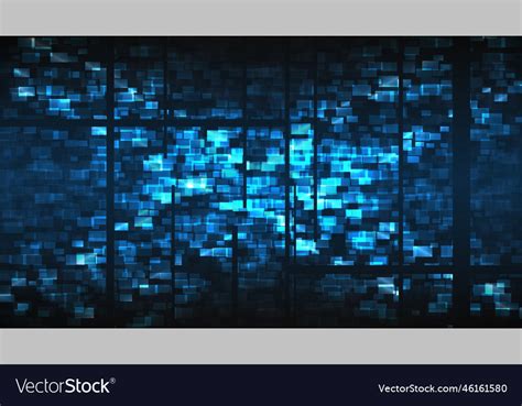 Cyberpunk glitch background dark blue backdrop Vector Image