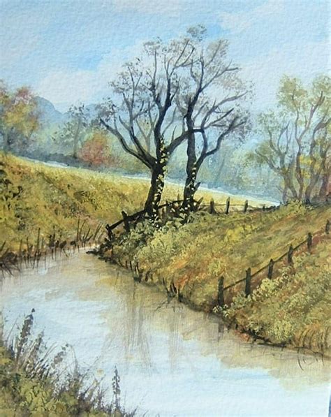 Original Art Watercolour Landscape Painting R Folksy