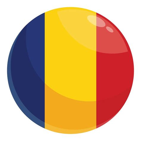 Romanian Circle Flag Icon Cartoon Vector Travel Day Vector