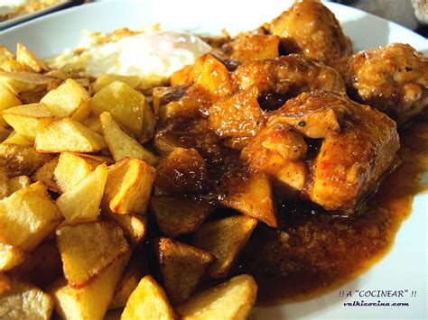 POLLO DE CORRAL EN SALSA GUISADO EN OLLA RÁPIDA A COCINEAR