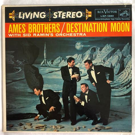 Ames Brothers With Sid Ramin S Orchestra Destination Moon Rca Victor 1958 Vintage Vinyl Record