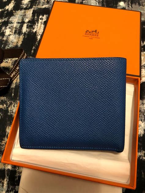 Hermes Mc Copernic Wallet In Mykonos Color Epsom Leather