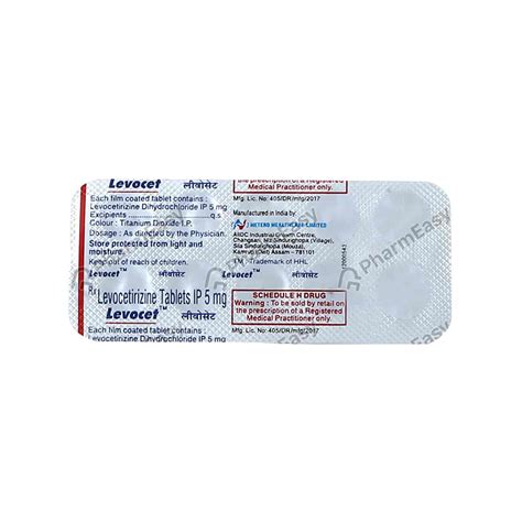 Levocet 5mg Tab 10s Uses Side Effects Dosage Composition And Price