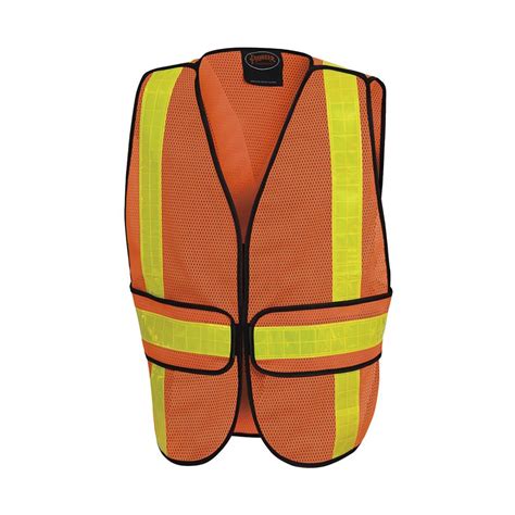 Pioneer Hi Vis Tear Away Mesh Safety Vest High Visibility Orange