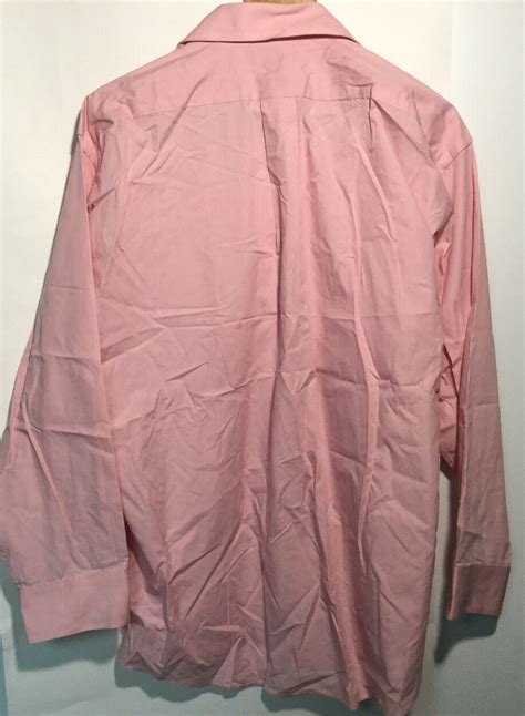 Knightsbridge Mens Long Sleeve Button Down Dress Shirt Pink Size Large