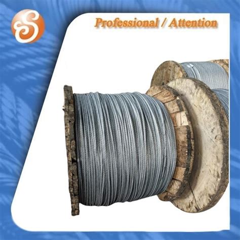 China Galvanized Steel Wire Rope 6x19 FC 8mm With Wooden Reels