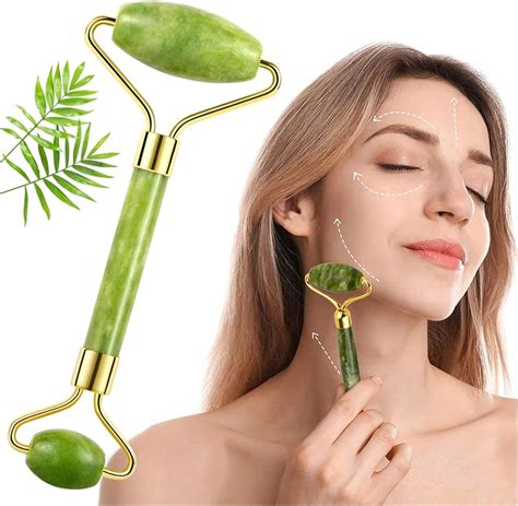 Be2Day Gua Sha Stein Jade Roller Gesicht Guasha Schaber Set Rosenquarz