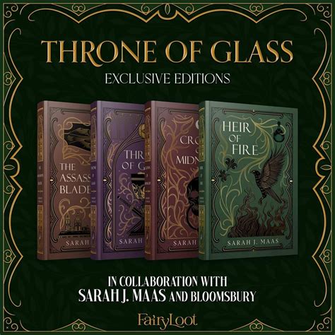 [pre Order] Fairyloot Throne Of Glass Part 1 By Sarah J Maas Hobbies